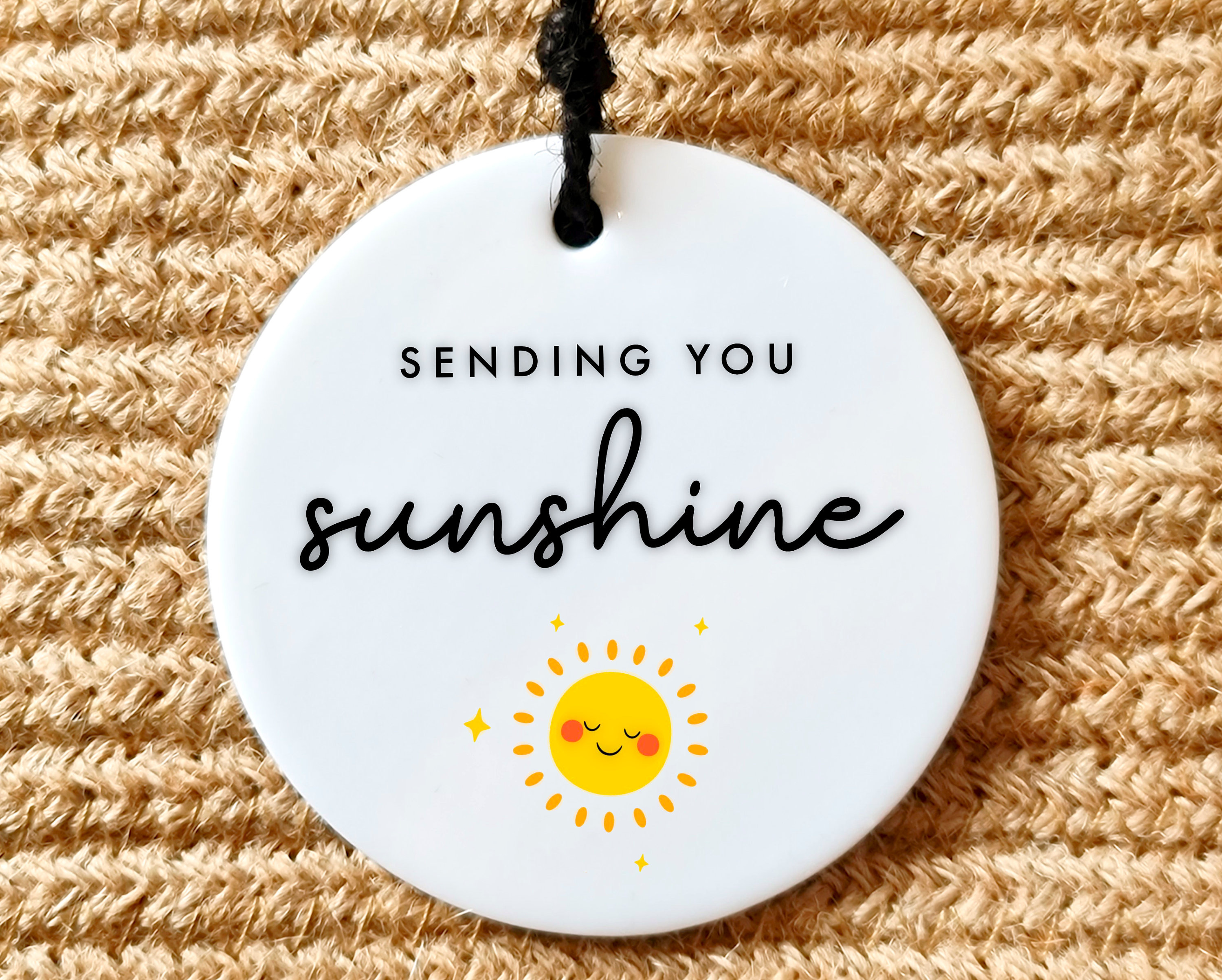 Sending You Sunshine Ceramic Hanging Ornament Thinking of You Gift Stay Strong Ceramic Keepsake Sending Hugs Cheer Up