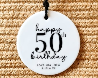 Regalo de recuerdo de cerámica personalizado para el 50 cumpleaños