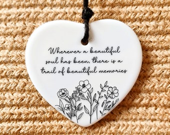 Sorry for Your Loss Keepsake Wherever a Beautiful Soul Floral - Etsy