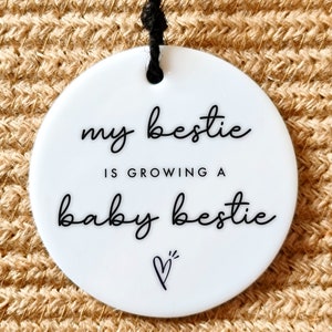 My Bestie is Growing a Baby Bestie Gift Pregnancy Gift for Best Friend New Baby Keepsake Pregnancy Gift for Mummy To Be Ceramic