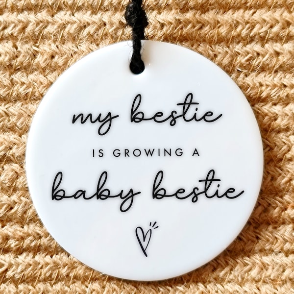 My Bestie is Growing a Baby Bestie Gift Pregnancy Gift for Best Friend New Baby Keepsake Pregnancy Gift for Mummy To Be Ceramic