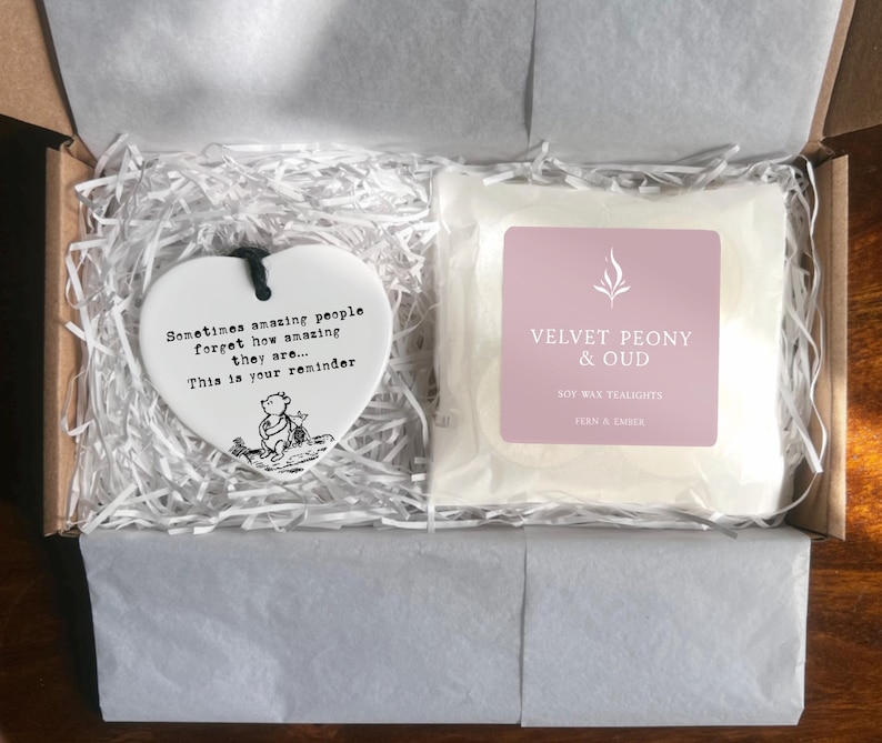You are amazing Ceramic Gift with Winnie the Pooh Design Ceramic + Candles