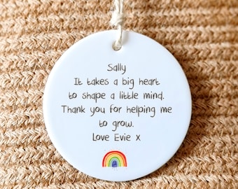 Thank you for helping me grow, Personalised Teacher Thank You Gift, Childminder Gift, Nursery Teacher, End of Term, School Leaver