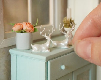 1:12 Scale Decorative Deer | Dollhouse Miniature Decor
