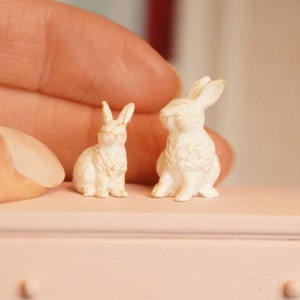 1:12 Scale Decor Bunny Rabbit Figurine | Dollhouse Miniatures 3D Printed