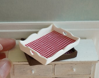Miniature Breakfast Tray | 1:12 Scale Dollhouse Kitchen Accessories