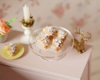 1:12 Scale Almond Croissant | Dollhouse Miniature Bakery Food | French Pastries