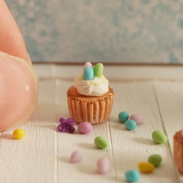 1:12 Scale Easter Cupcakes | Dollhouse Miniature Food