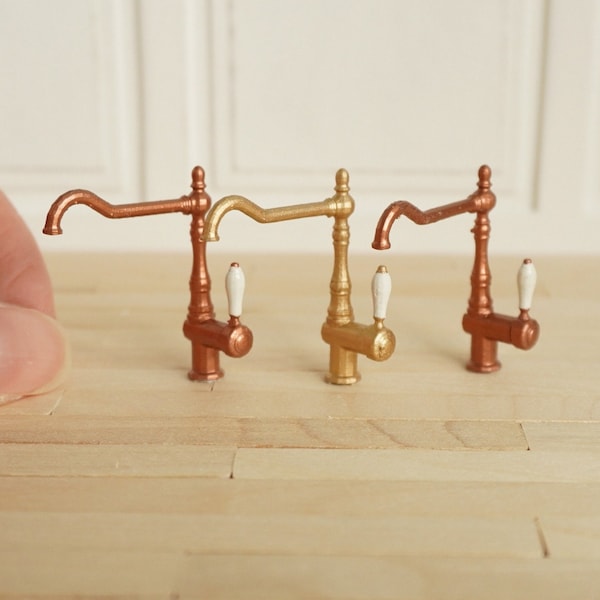 1:12 Scale Kitchen Faucet | Dollhouse Kitchen Tap