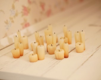 Miniature Dripping Candles | 1:12 Scale Dollhouse Halloween Decor | Fairy Tale Miniatures