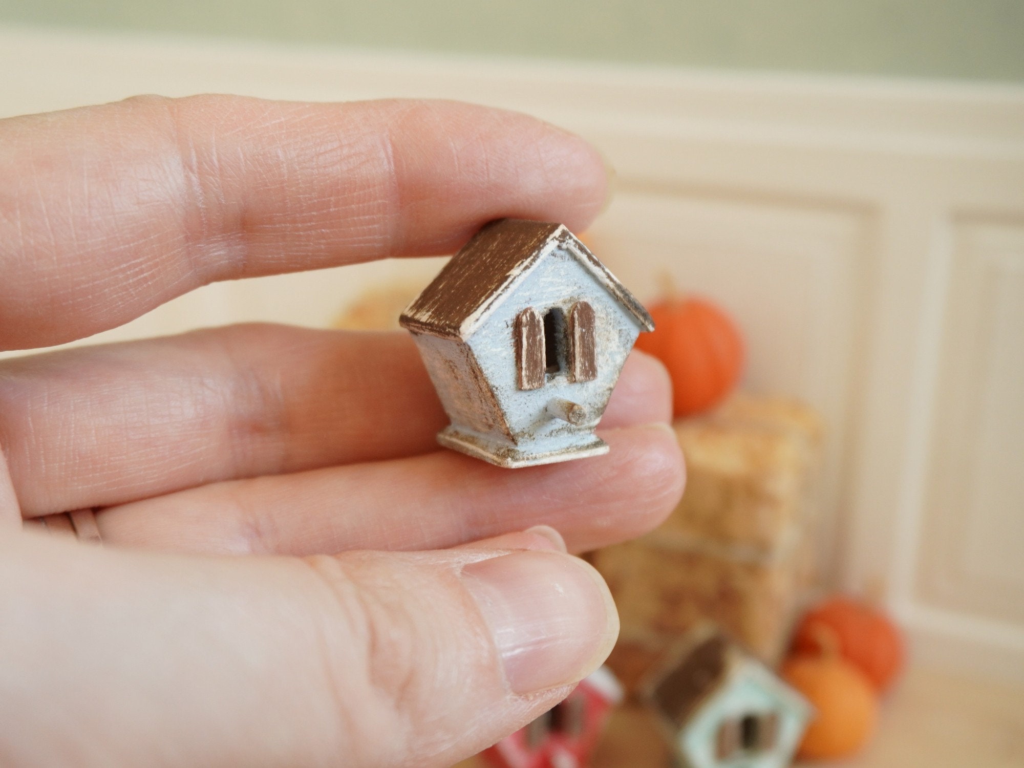 AHANDMAKER Lot De 2 Mini Échelles En Bois Pour Maison De Poupée - 12,7 X 3,1 Cm - Accessoires De Décoration Miniature Marron Sable