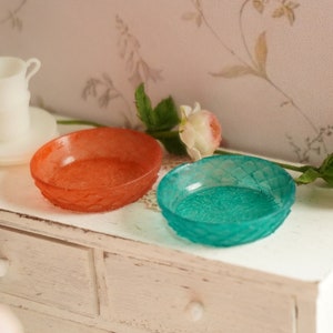 1:12 Scale Crystal-like Bowl | Dollhouse Miniature Kitchen Bowl | Miniature Kitchenware