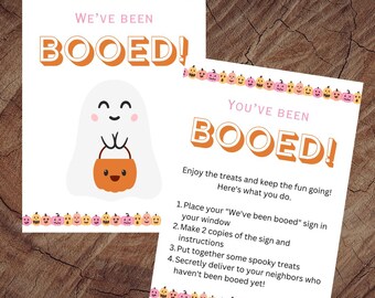 You've Been Booed Halloween Game: Druckbare Schilder & Anhänger (Digitaler Download)