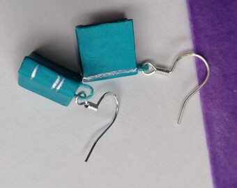 Miniature Book Earrings – Literary Jewellery, Custom Book Cover