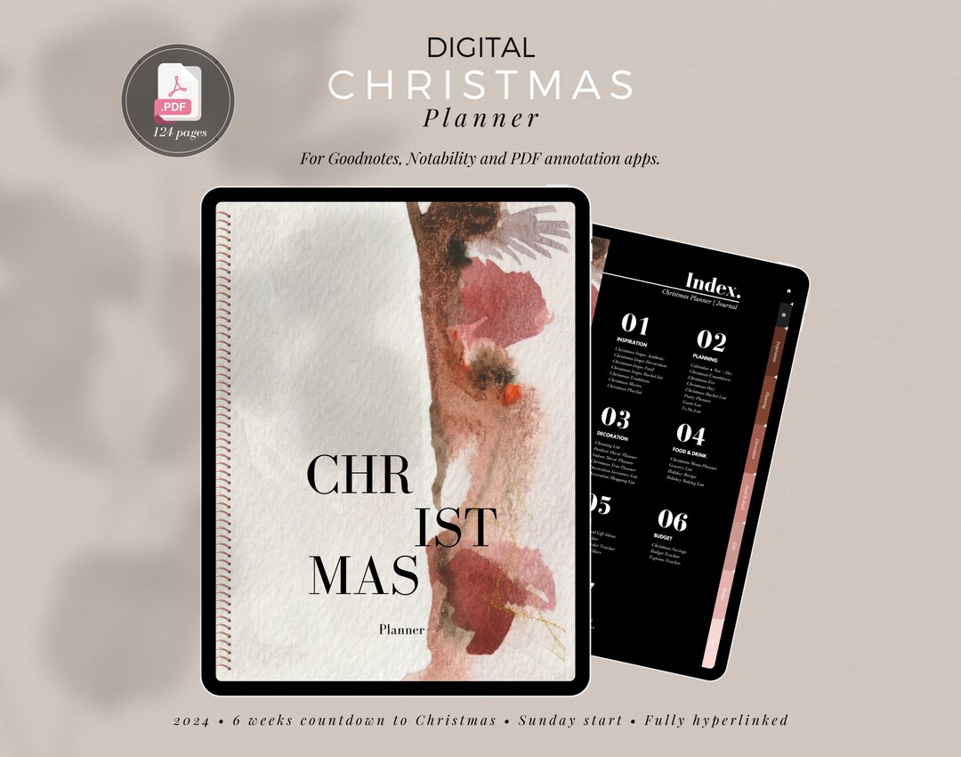 Christmas Countdown 2024 Digital Christmas Planner Holiday Etsy