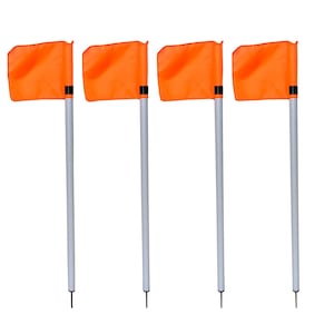 Set di bandierine d&#39;angolo per delimitare il campo da gioco, marcatura, confini, campo da calcio