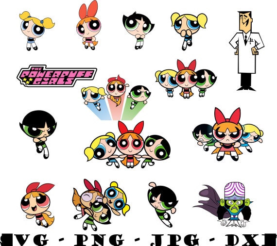 Powerpuff Girls Svg, Cartoon Network Svg, Cartoon Characters, Printable,  Digital Product 
