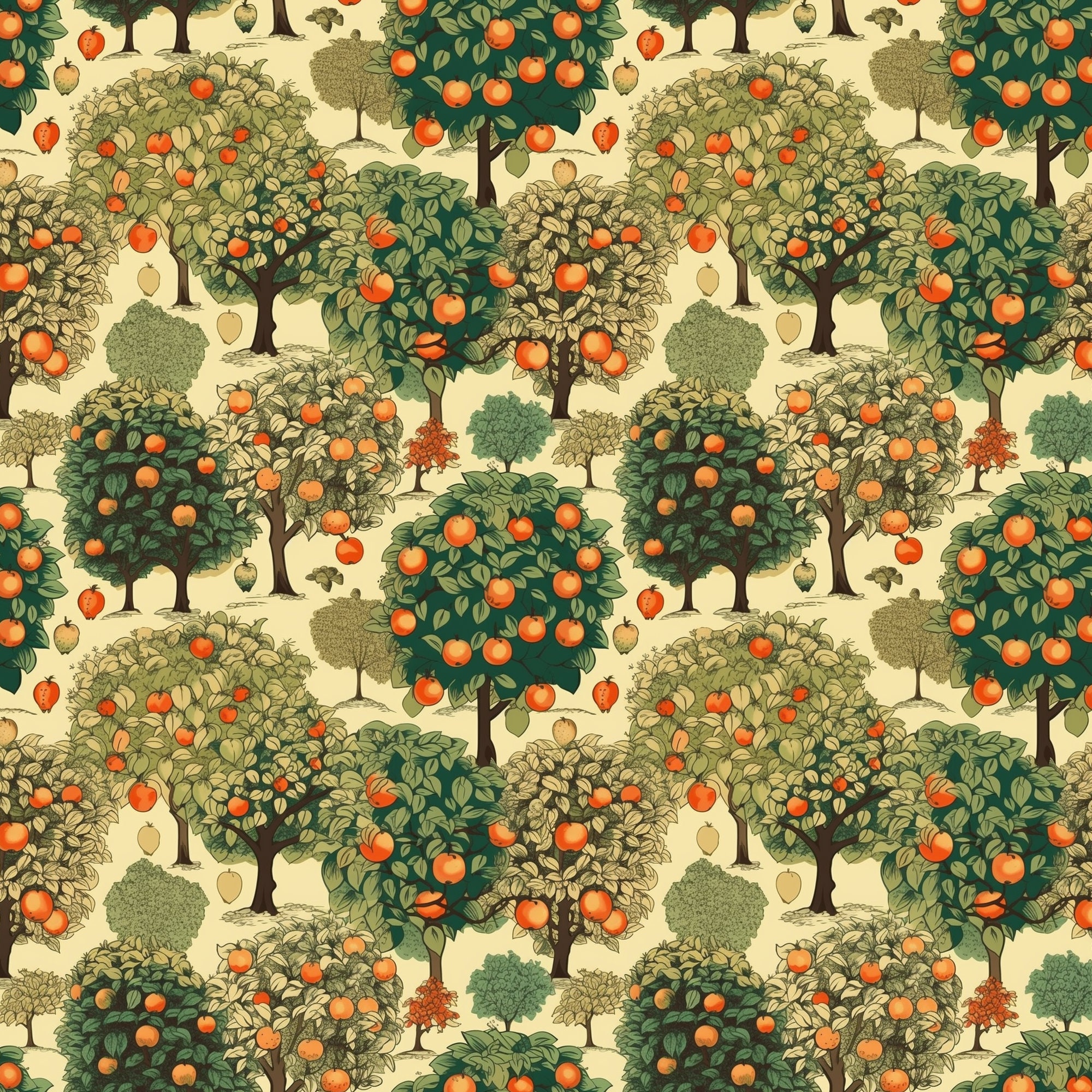 Orange Trees Pattern Pack (5 Patterns) - Etsy
