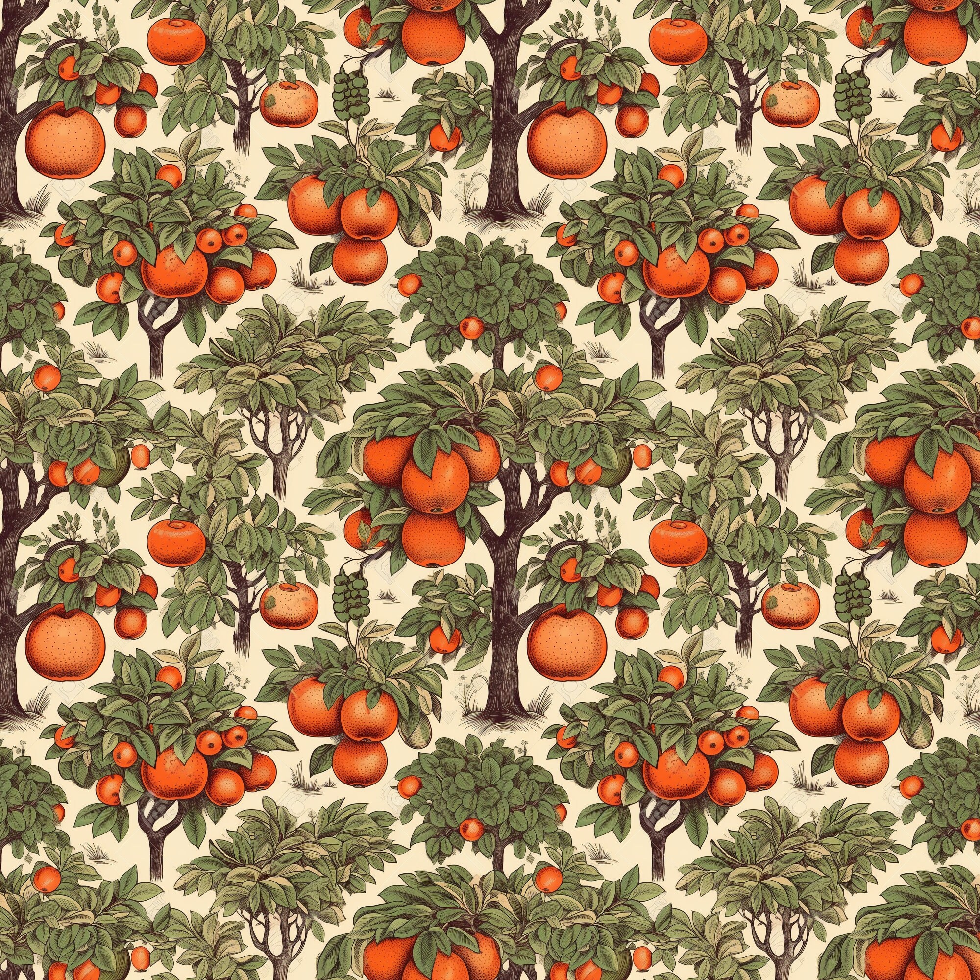 Orange Trees Pattern Pack (5 Patterns) - Etsy