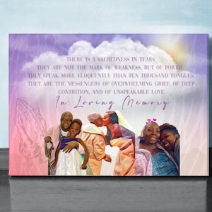 Personalized Memorial Canvas | Custom Remembrance Art | Photo Tribute Print | Memorial Gift | Digital or Canvas Keepsake