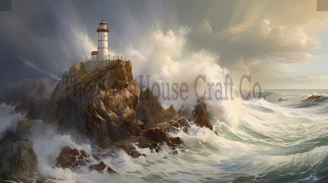 Lighthouse 16:9 Backgrounds Clip Art 6 High Quality Jpgs - Digital ...