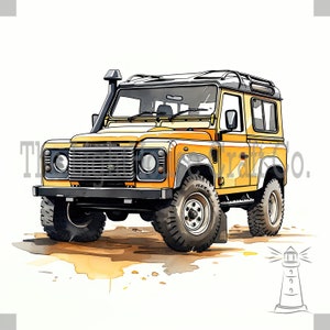 Land Rover Defender Clip Art 12 High Quality Jpgs Digital Planner