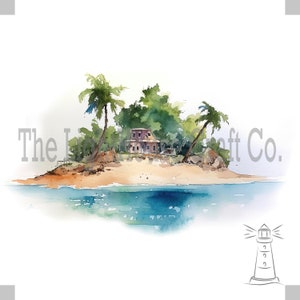 Desert Island Clip Art 12 High Quality Jpgs Digital Planner, Journaling