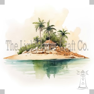 Desert Island Clip Art 12 High Quality Jpgs Digital Planner, Journaling