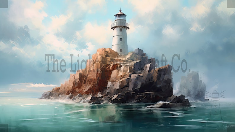 Lighthouse 16:9 Backgrounds Clip Art 6 High Quality Jpgs - Digital ...
