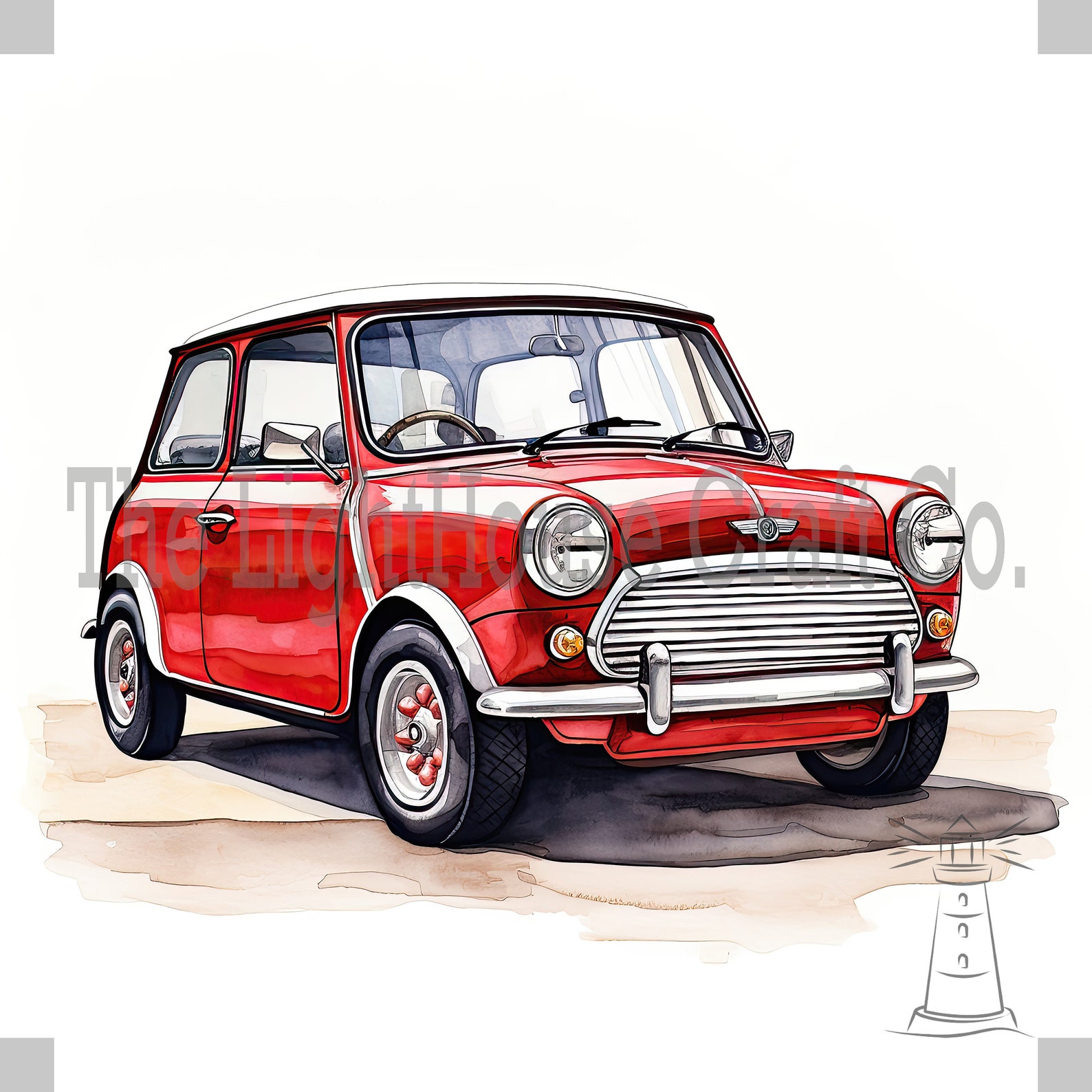 Classic Mini Clip Art 12 High Quality Jpgs - Digital Planner ...