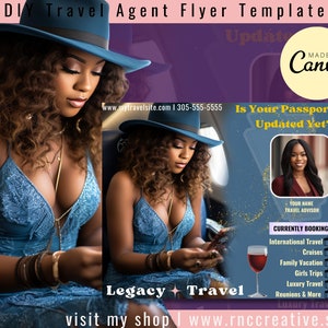 DIY Travel Agent Editable Flyer , vacation flyer, vacation video, IG vacation flyer, facebook travel agent, Caribbean flyer, girls trip