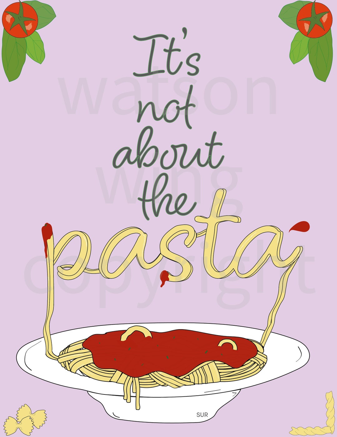 Its Not About the Pasta Digital Artwork James Kennedy Etsy