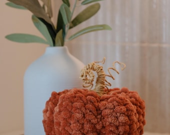 Crochet Pumpkins • Thanksgiving Table Decor • Fall Centerpiece • Rustic Farmhouse Autumn Decorations • Handmade Pumpkin Set