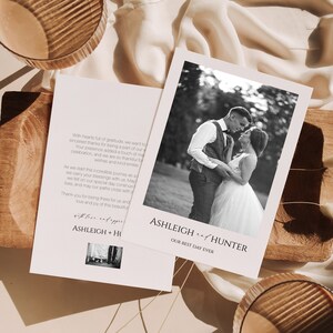 Minimalist Thank you Wedding Card, Modern Thank You Card, Wedding card, Rustic Wedding, Boho Style, 5x7 printable, MPC TY