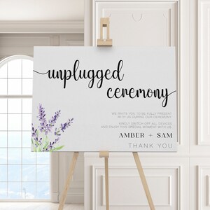 Elegant Unplugged Wedding Sign Template Download Modern Minimalist Unplugged Ceremony Sign Printable Unplugged Signs Templett
