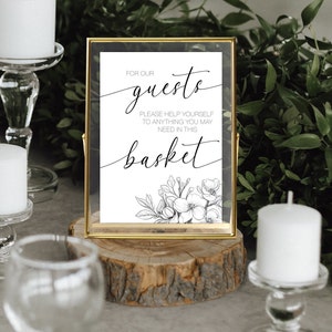 Toileties Sign Wedding Bathroom Toiletries Sign 8x10, Wedding Guest Basket Sign 5x7 ...