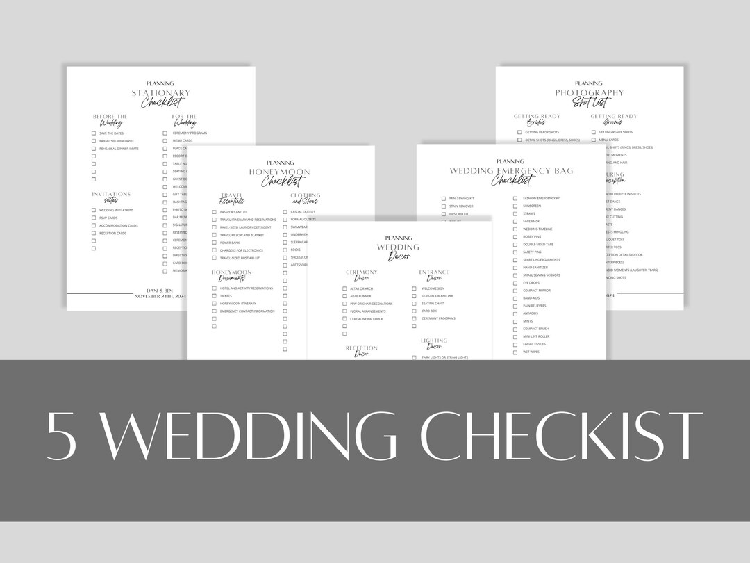 Wedding Planning Checklist, Wedding Planner Book, Wedding Itinerary Template, Digital Planner