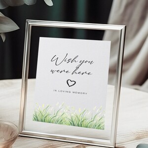 Memorial Wedding Sign, In Loving Memory, Modern Wedding Signage, Boho Style wedding stationery, Rustic wedding, 5x7 printable, MPC-014