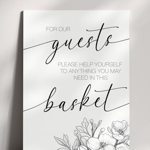 Toileties Sign Wedding Bathroom Toiletries Sign 8x10, Wedding Guest Basket Sign 5x7 ...