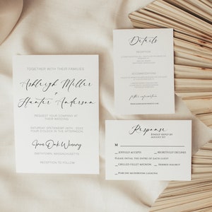 Wedding Invitation Template Set, Rustic wedding style, Boho Wedding,  Editable Wedding Invitation Suite, Templett INSTANT Download, Mpc Moth