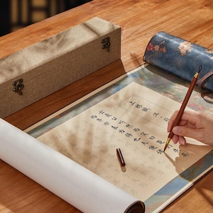 Kit de inicio de caligrafía china para principiantes, juego de caligrafía con bolígrafos, elegante papel de cuaderno, tapete de fieltro, juego de regalo creativo