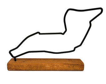 Formule 1 Imola Italië baanmodel, F1 decoratie, Formule 1 cadeau, F1 kunstdecor, F1 Circuit 2024 cadeau, Formule 1 baanmodel op houten basis