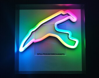 Spa - Francorchamps LED RGB Race Tracks Circuit, Formula 1 Art Light, F1 Track LED Spa