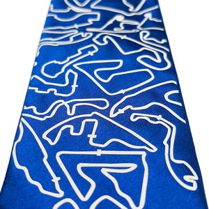 F1 fan tie, Formula 1 Tie with tracks, Gift for F1 fan, F1 Merch, Formula 1 Merch, F1 gift for him, Formula 1 gift idea, F1 Secret Santa image 4