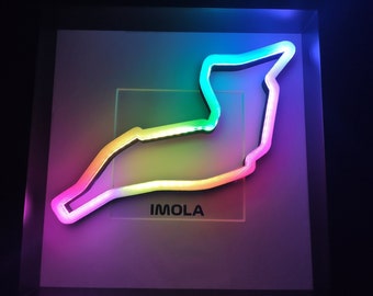 Imola Italy Formula 1 Track Led RGB Racetrack Circuit, Formula 1 Art Light, F1 Track LED Imola F1 Gift for him her, F1 Lamp decoration