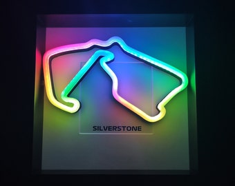 Silverstone UK Formula 1 Track Led RGB Race Tracks Circuit, Formula 1 Art Light, F1 Track LED Monza F1
