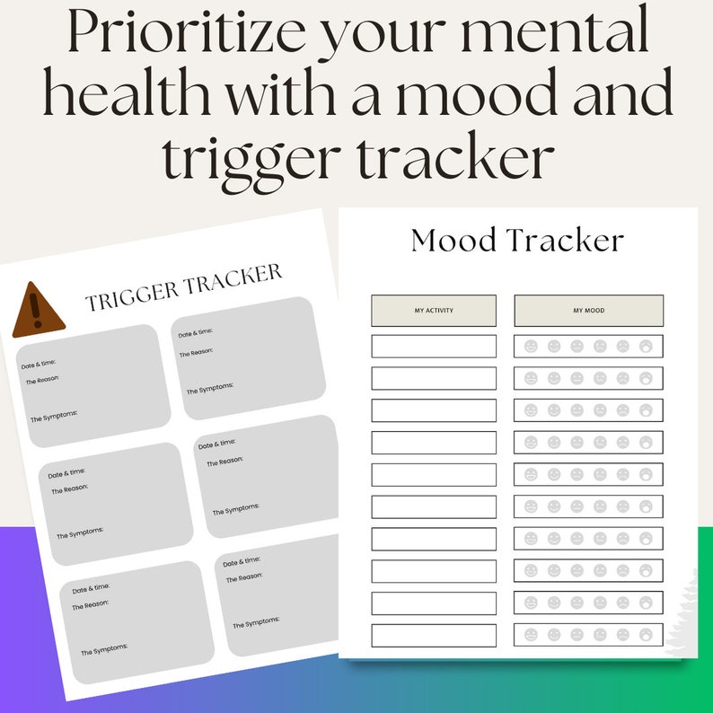 ADHD Planner Printable Template Including a Weekly Planner, Mood ...