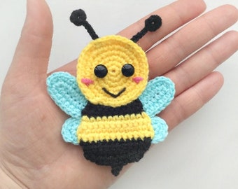 PATTERN Bee Applique Crochet Pattern PDF Instant Download Baby Shower Gift Spring Bug Applique Pattern Motif Ornament for Baby Blanket ENG