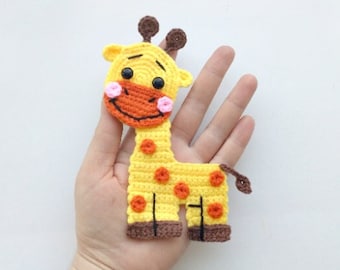 PATTERN Giraffe Applique Crochet Pattern PDF Jungle Animal Pattern Zoo Animal Pattern Instant Download Motif Ornament for Baby Blanket ENG