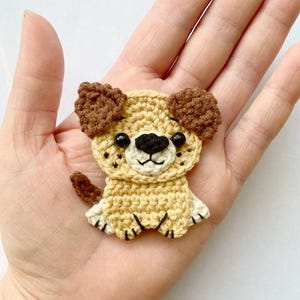 PATTERN Baby Dog Applique Crochet Pattern PDF Pets Animal Pattern Farm Applique Accessories Motif Crochet Baby Blanket Crochet Decor ENG
